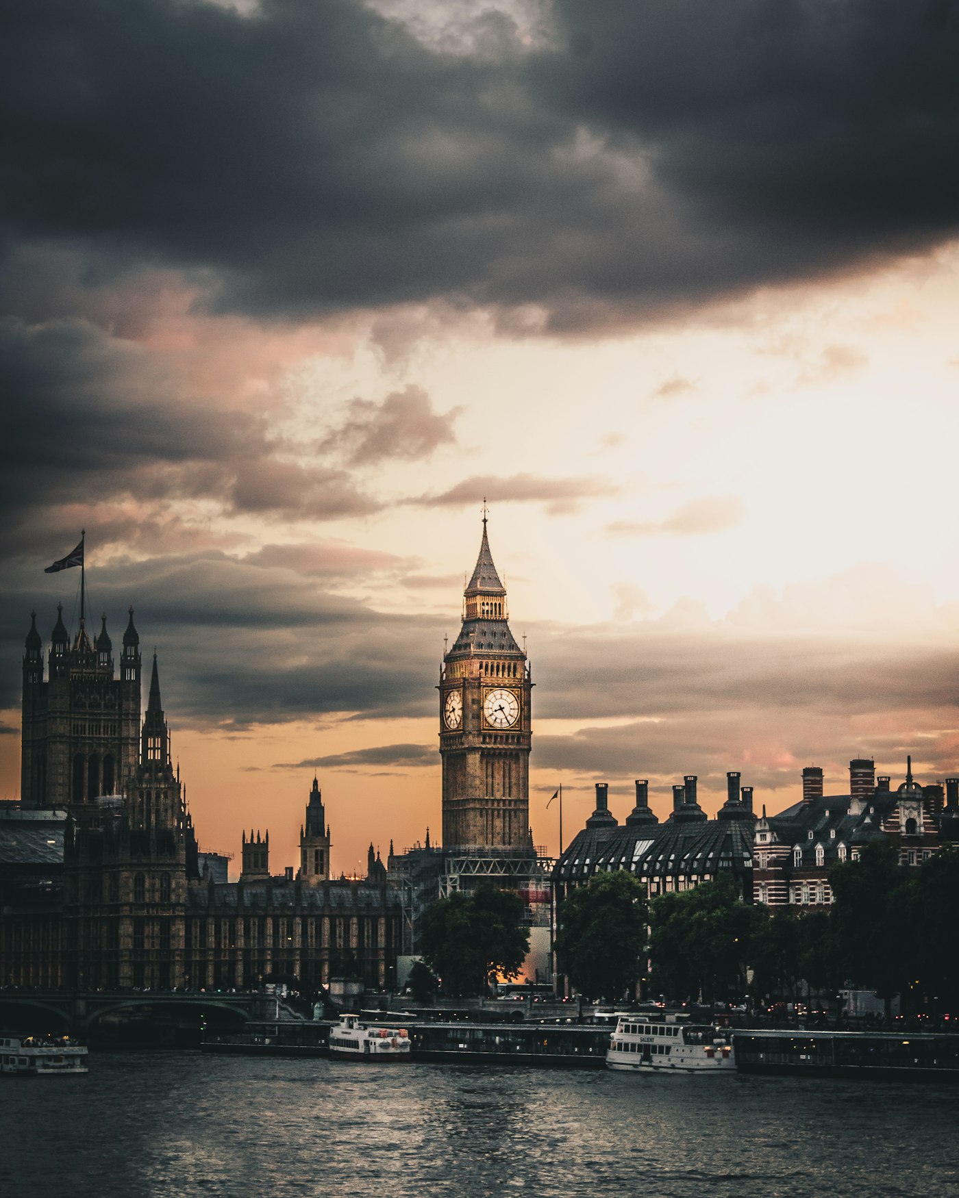 British city evening lights used as urban stay context